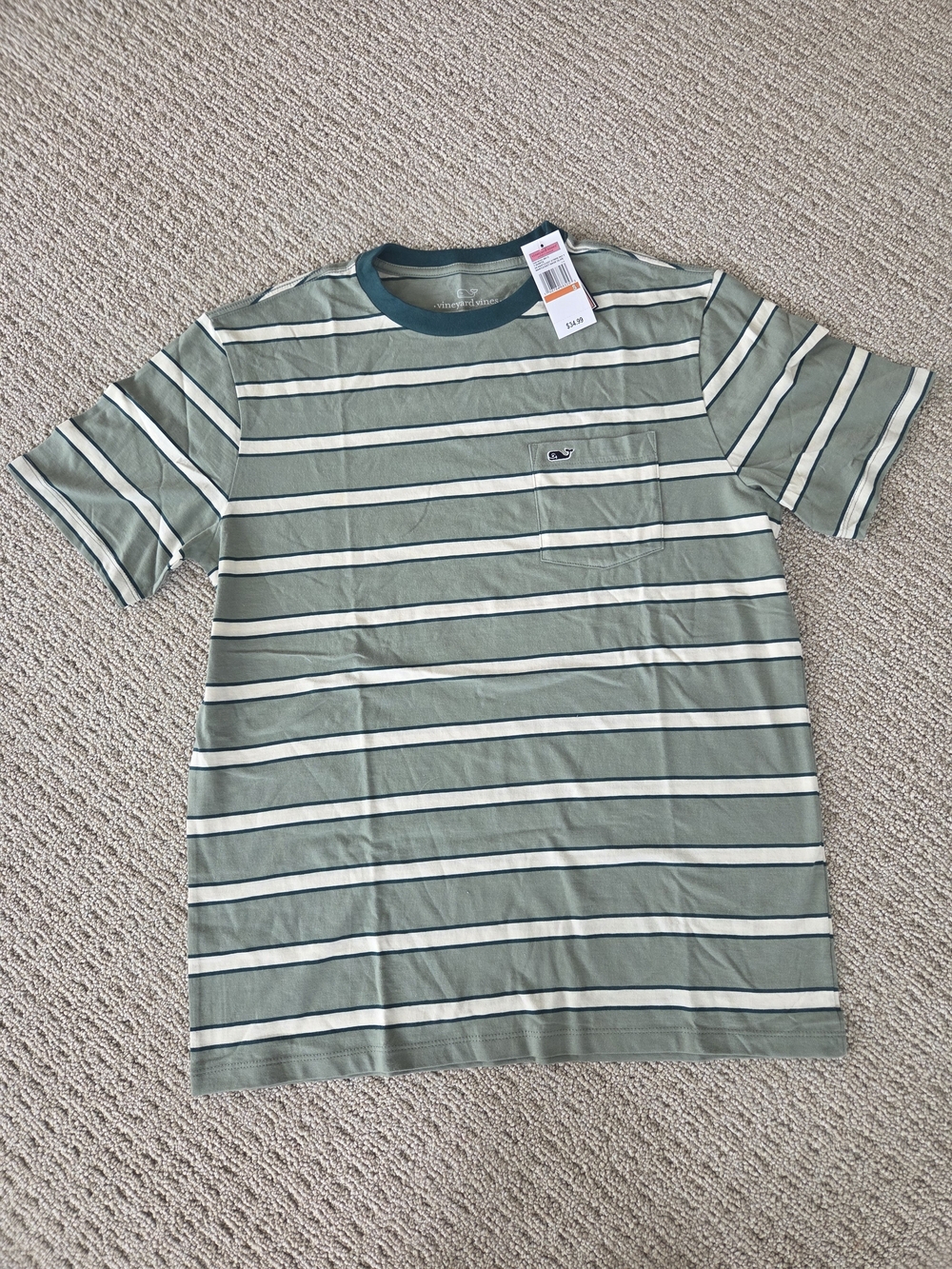 Vineyard Vines Striped Pocket T-Shirt - Size Small